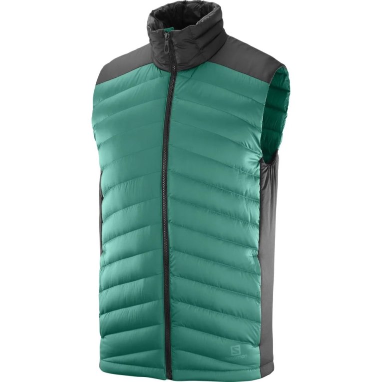 Green Salomon Essential Xwarm Down Men's Insulated Vests | IE RP5938